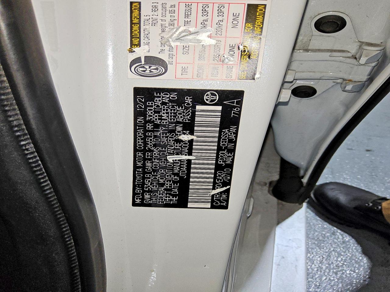 2022 TOYOTA MIRAI XLE — снимка 5
