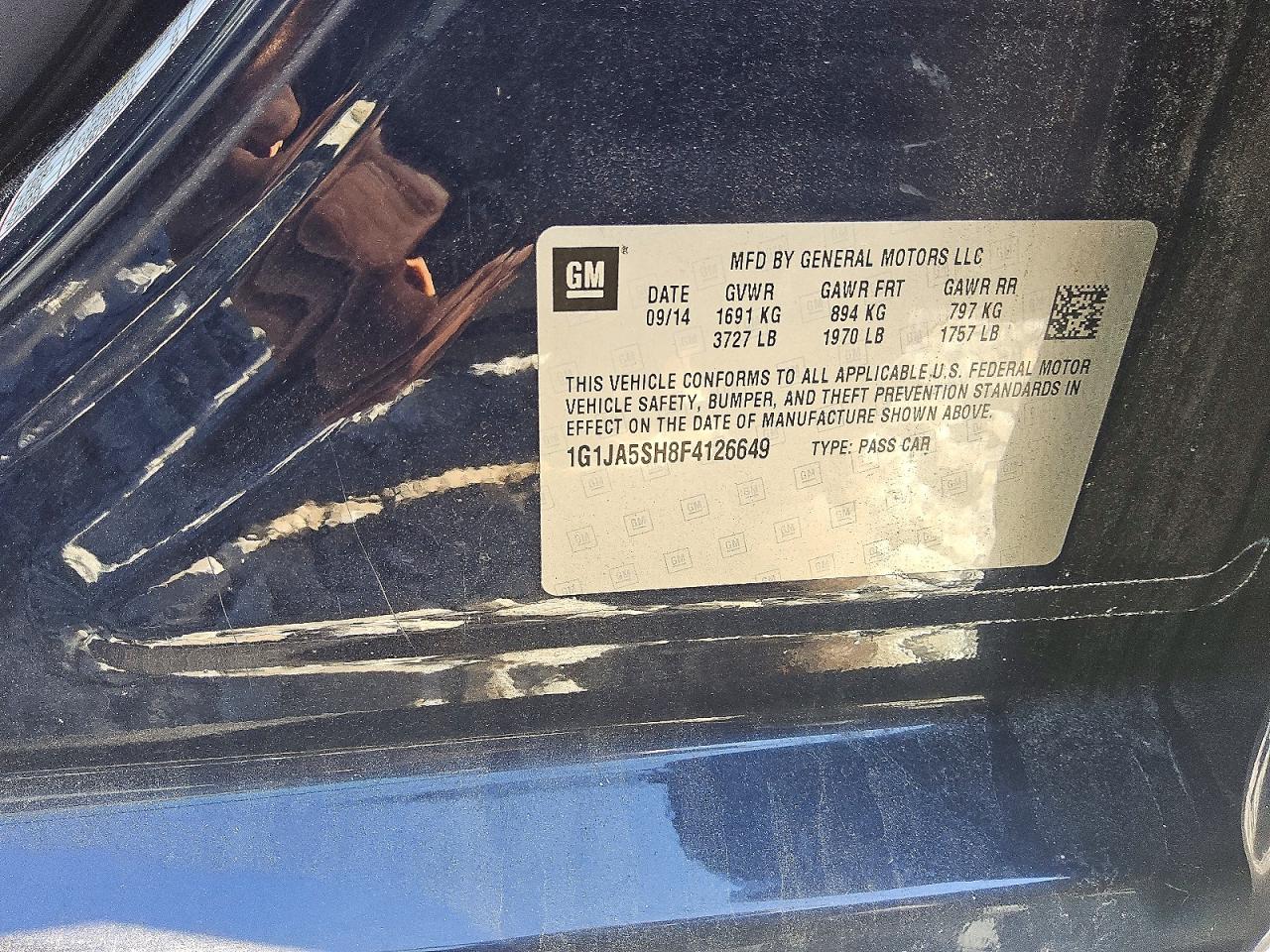 2015 CHEVROLET SONIC LS — снимка 5