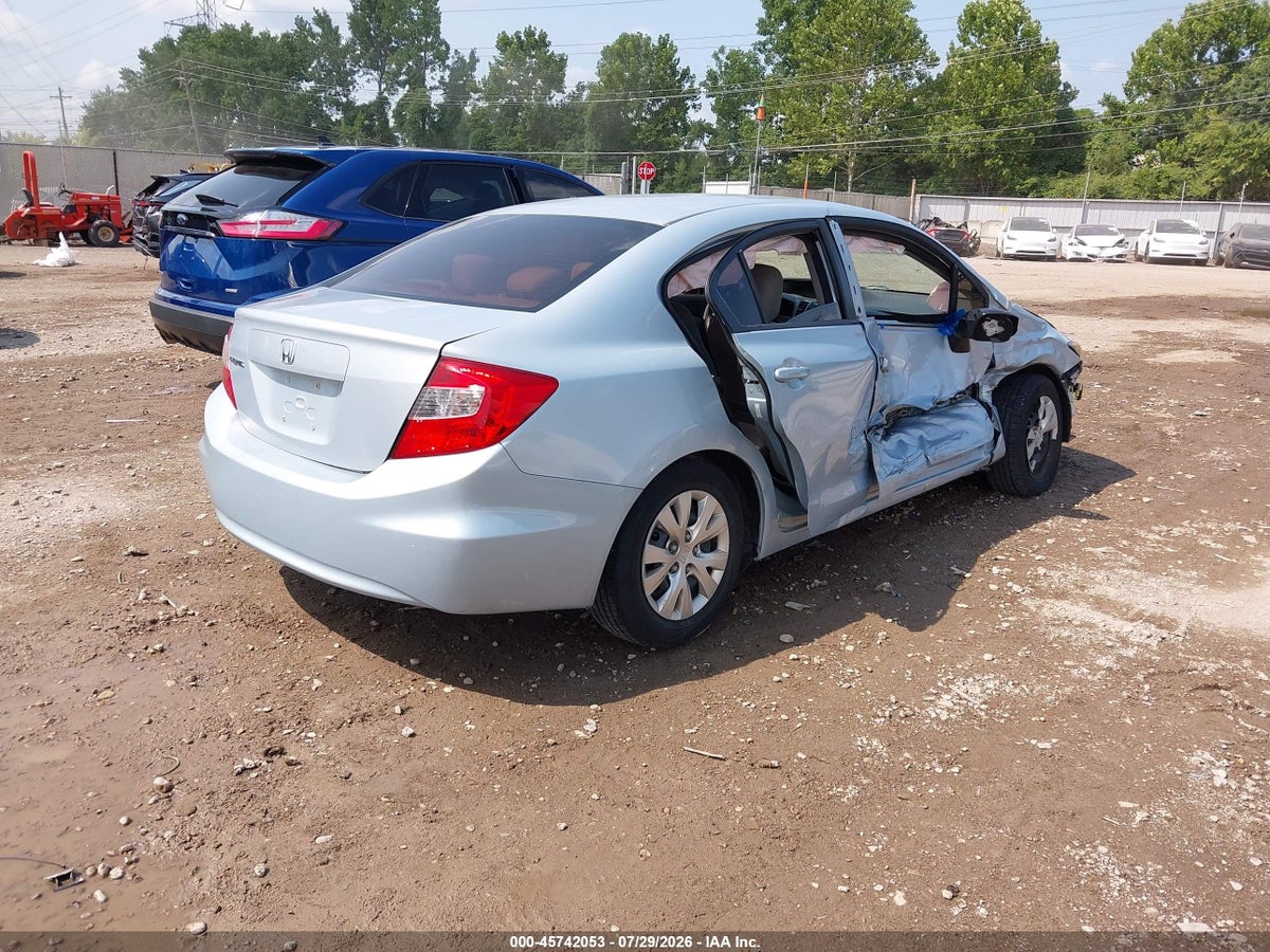 2012 HONDA CIVIC LX — снимка 4