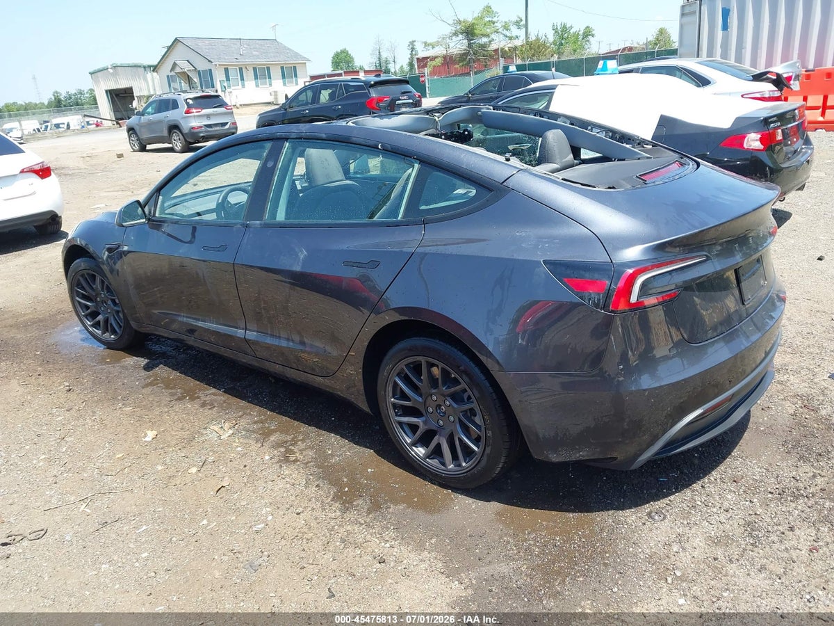 2025 TESLA MODEL 3 LONG RANGE REAR-WHEEL DRIVE/STANDARD REAR-WHEEL DRIVE — снимка 3