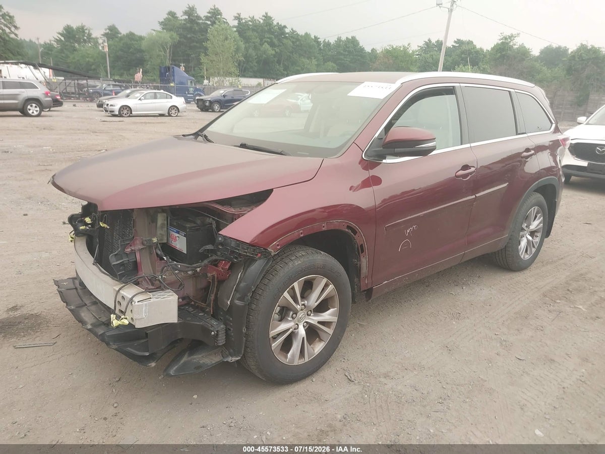 2015 TOYOTA HIGHLANDER XLE V6 — снимка 2