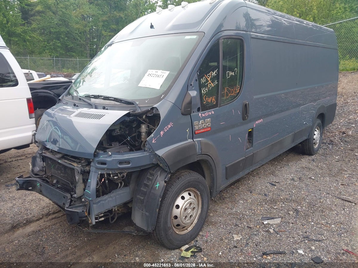 2019 RAM PROMASTER 3500 CARGO VAN HIGH ROOF 159 WB EXT — снимка 2