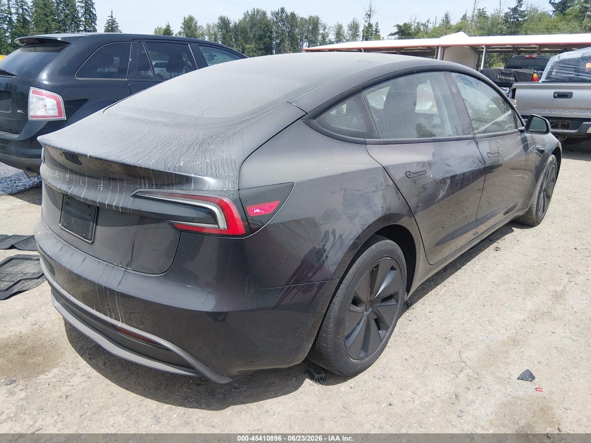 2025 TESLA MODEL 3 LONG RANGE REAR-WHEEL DRIVE/STANDARD REAR-WHEEL DRIVE — снимка 4