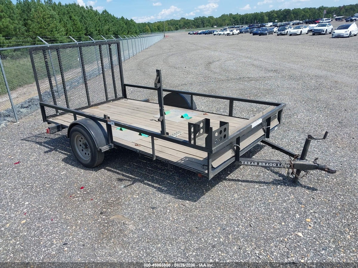 2019 TEXAS BRAGG ENTERPRISES SINGLE AXLE TRAILER