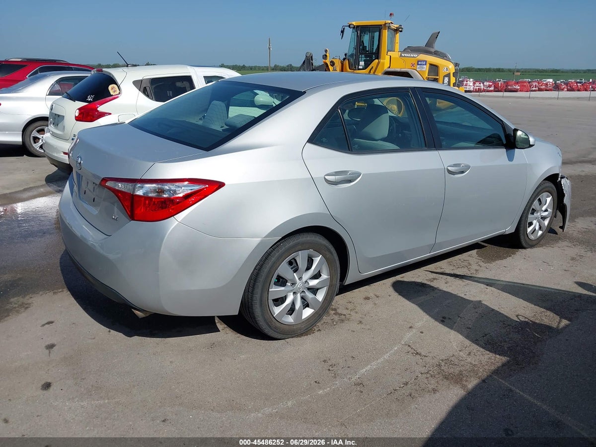 2015 TOYOTA COROLLA LE — снимка 4