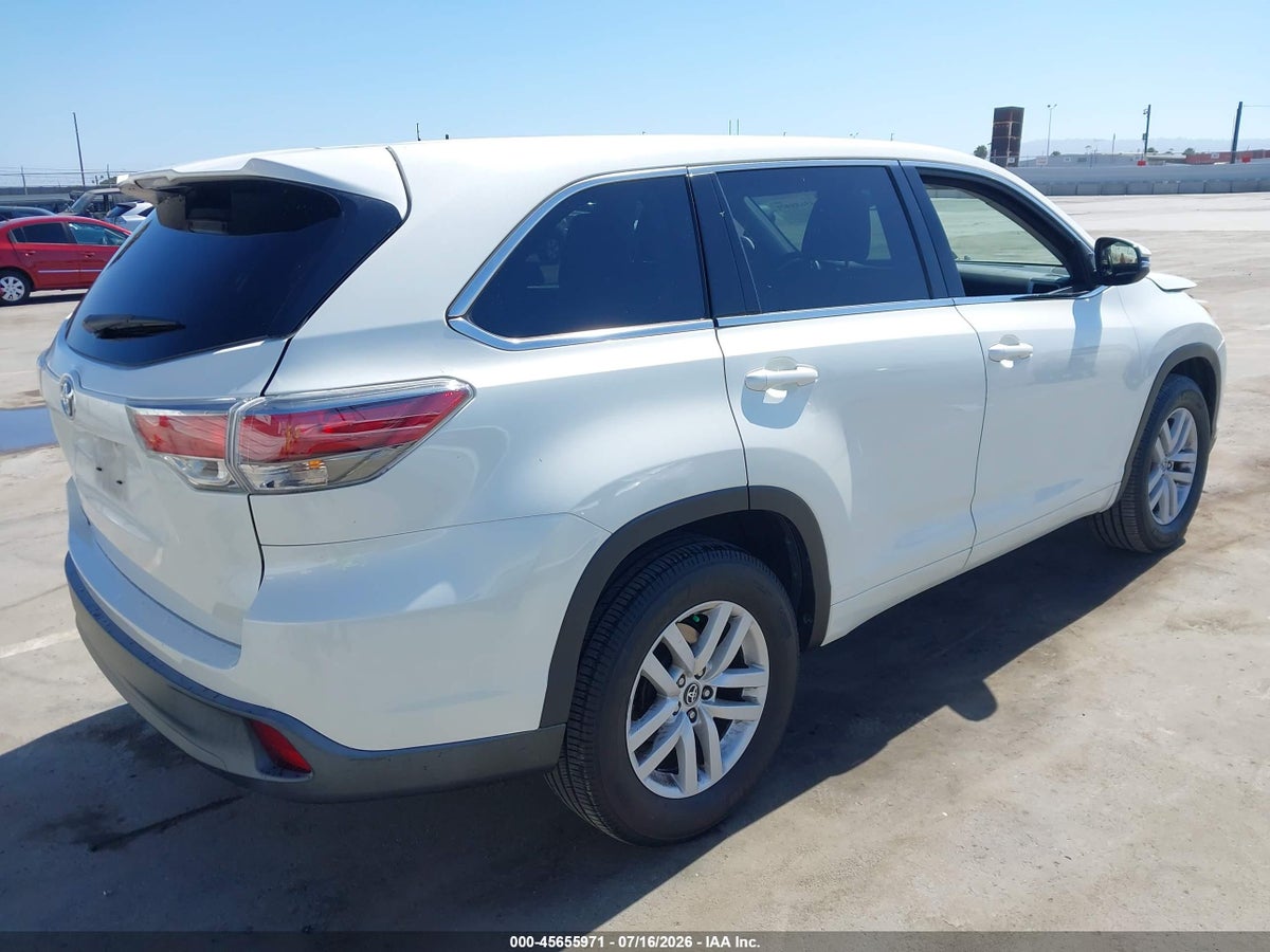 2016 TOYOTA HIGHLANDER LE — снимка 4