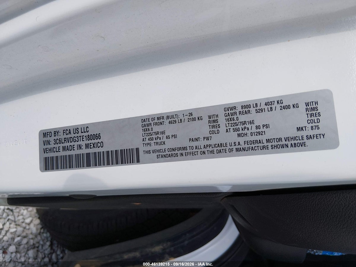 2026 RAM PROMASTER 2500 TRADESMAN HIGH ROOF 159 WB W/PASS SEAT — снимка 4