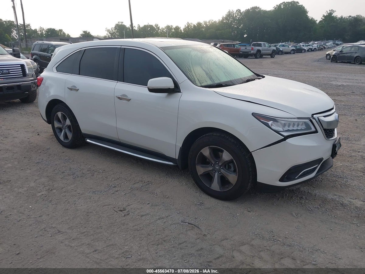 2016 ACURA MDX ACURAWATCH PLUS PACKAGE