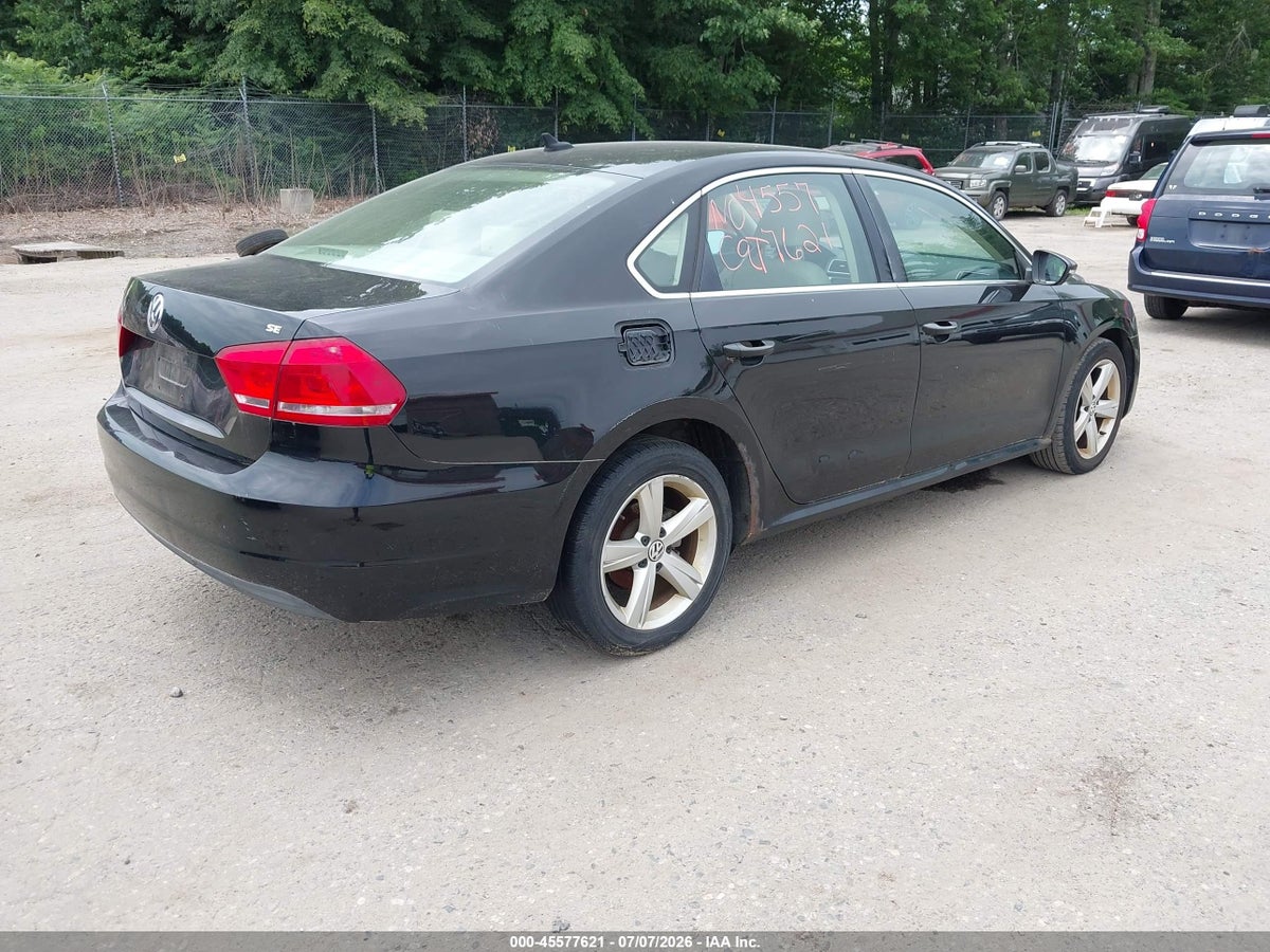 2012 VOLKSWAGEN PASSAT 2.5L SE — снимка 4