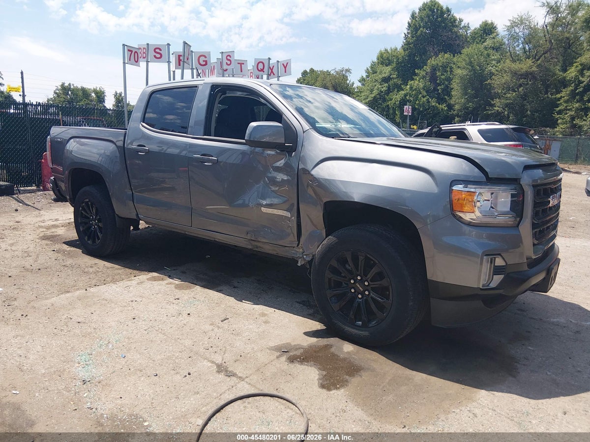2022 GMC CANYON 4WD SHORT BOX ELEVATION