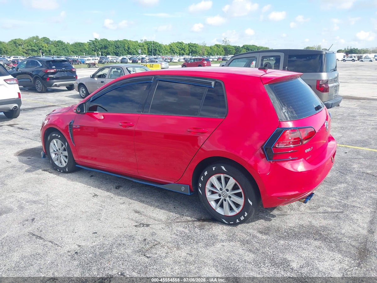 2016 VOLKSWAGEN GOLF TSI S 4-DOOR — снимка 3