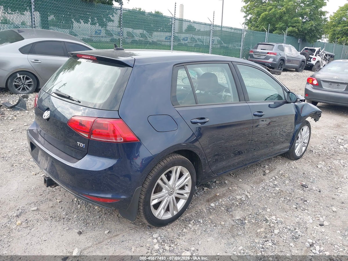 2015 VOLKSWAGEN GOLF TDI SE 4-DOOR — снимка 4