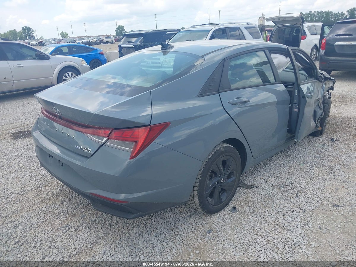 2023 HYUNDAI ELANTRA HYBRID BLUE — снимка 4