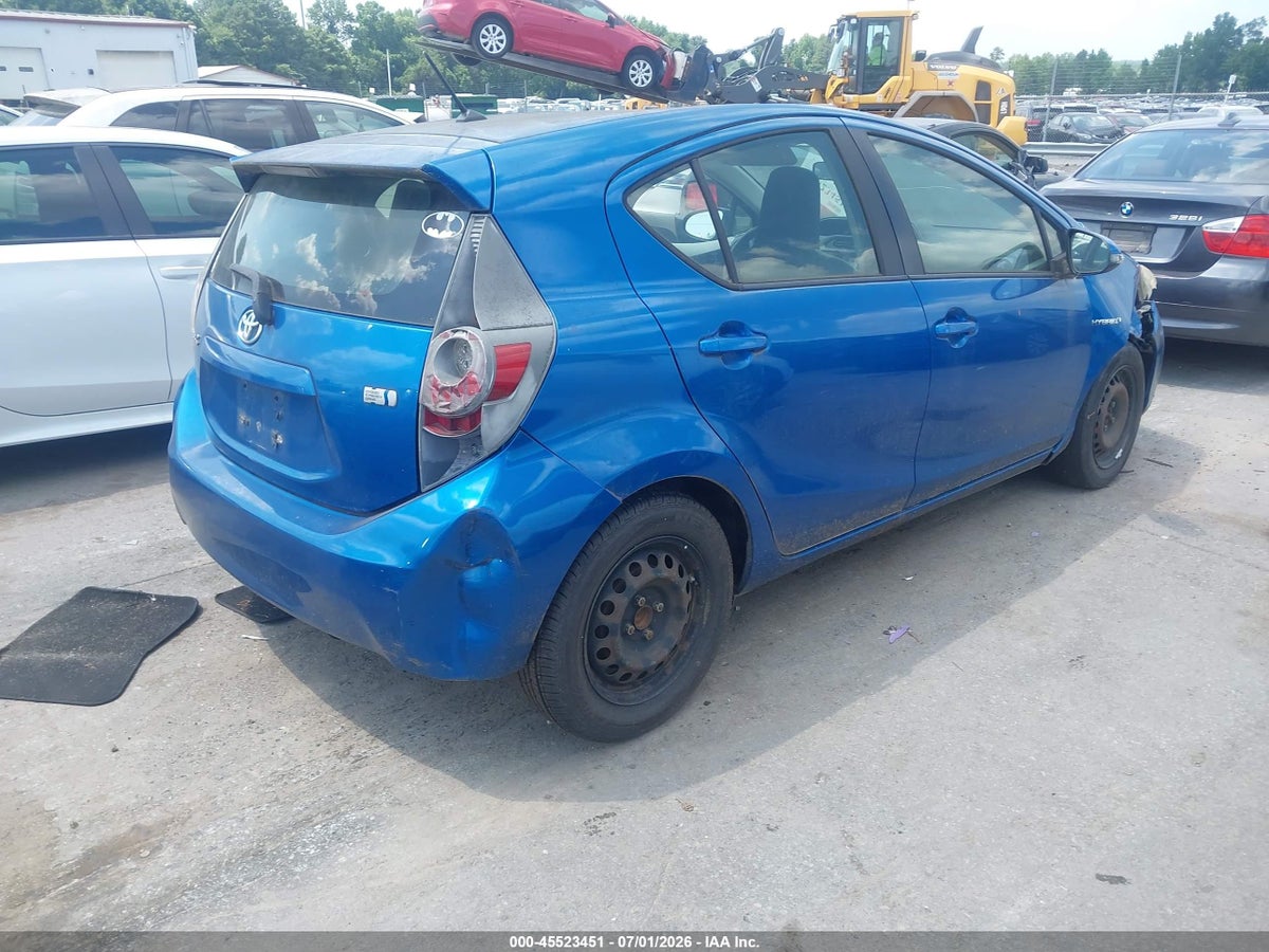 2012 TOYOTA PRIUS C ONE — снимка 4