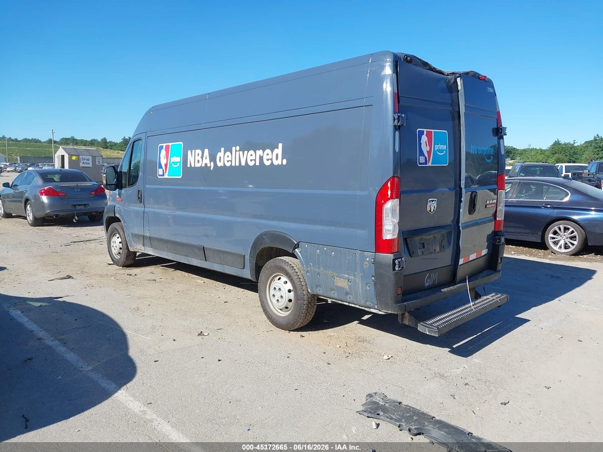 2019 RAM PROMASTER 3500 CARGO VAN HIGH ROOF 159 WB EXT — снимка 3