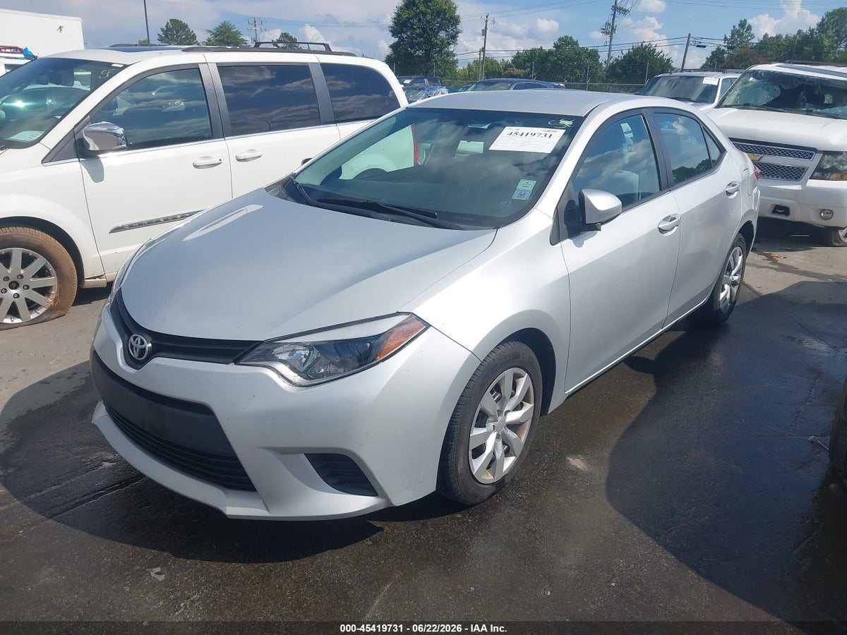 2014 TOYOTA COROLLA LE — снимка 2