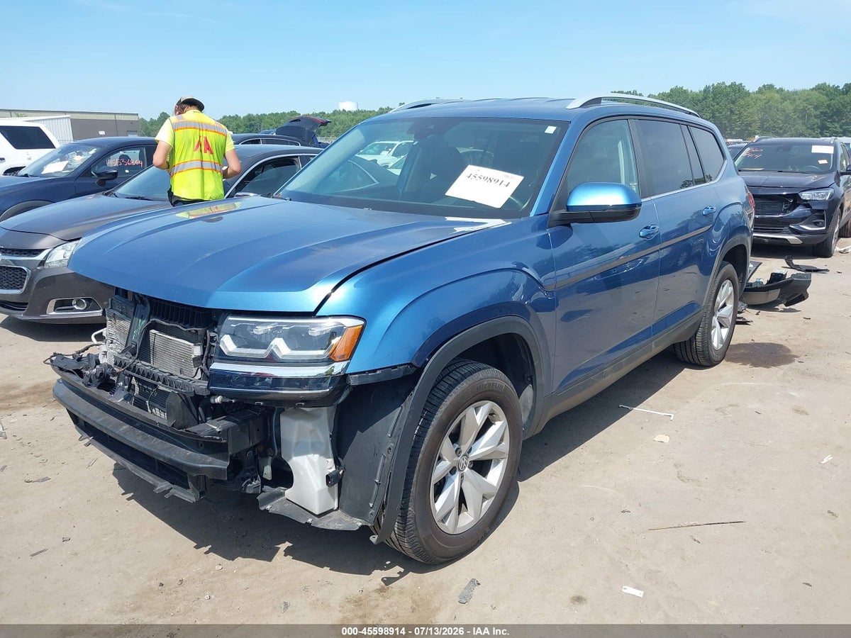 2019 VOLKSWAGEN ATLAS 3.6L V6 SE W/TECHNOLOGY — снимка 2