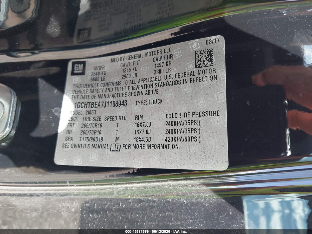 2018 CHEVROLET COLORADO 4WD WORK TRUCK — снимка 5