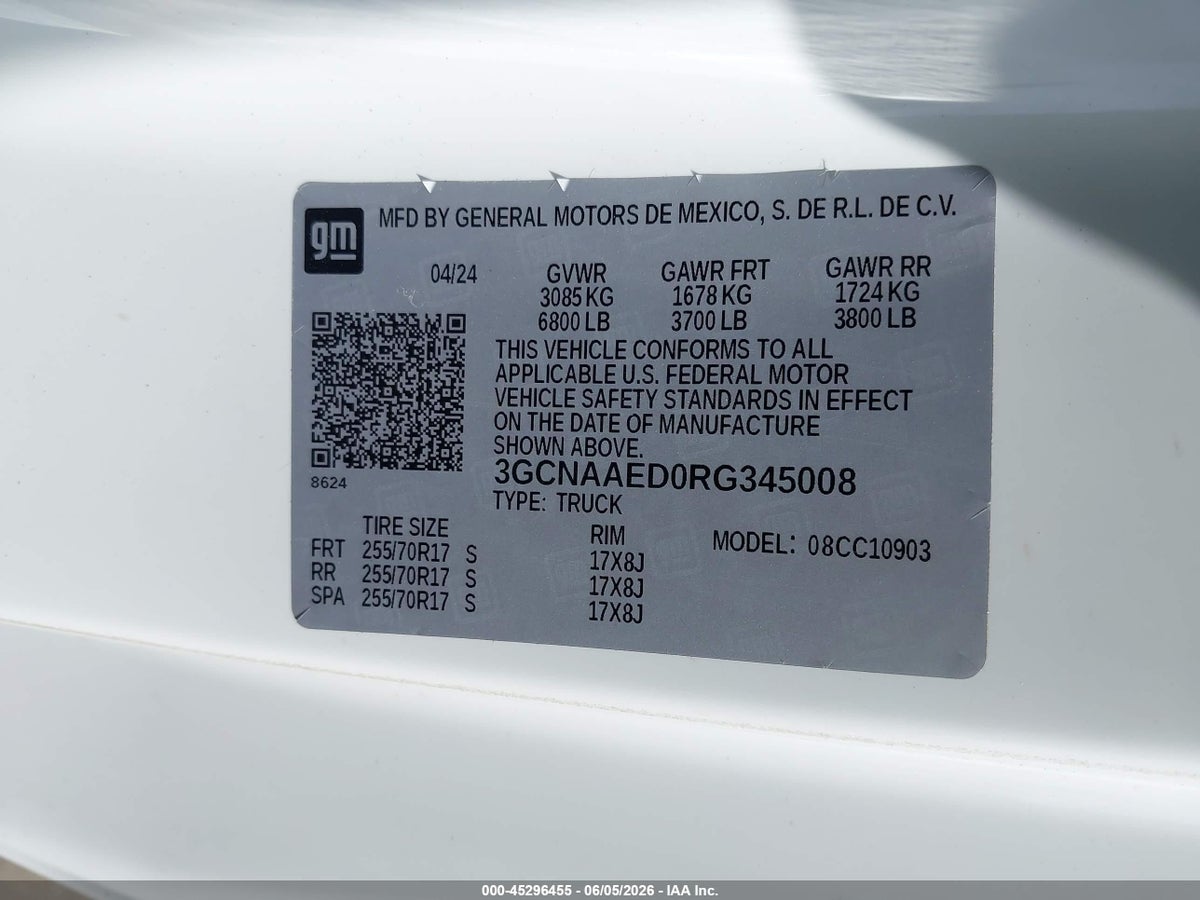 2024 CHEVROLET SILVERADO 1500 2WD LONG BED WT — снимка 4