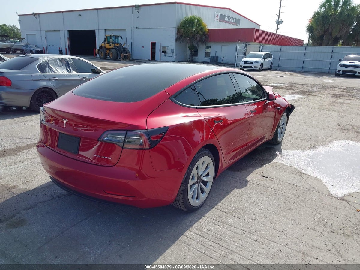 2022 TESLA MODEL 3 LONG RANGE DUAL MOTOR ALL-WHEEL DRIVE — снимка 4
