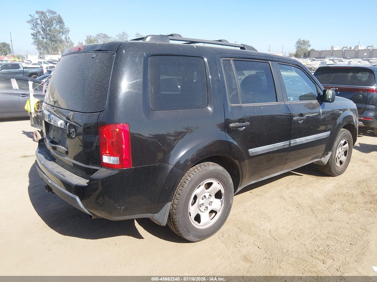 2011 HONDA PILOT LX — снимка 4
