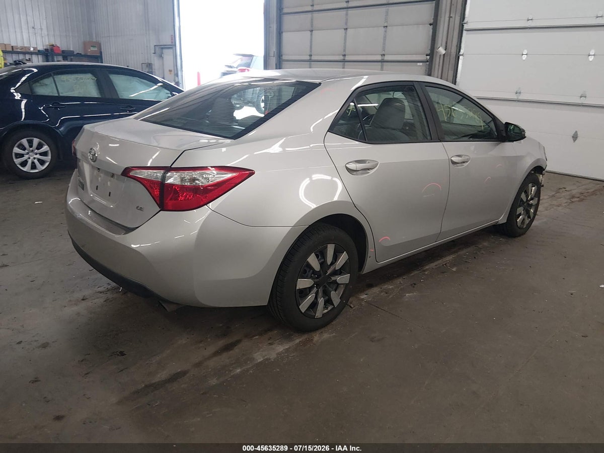 2014 TOYOTA COROLLA LE — снимка 4