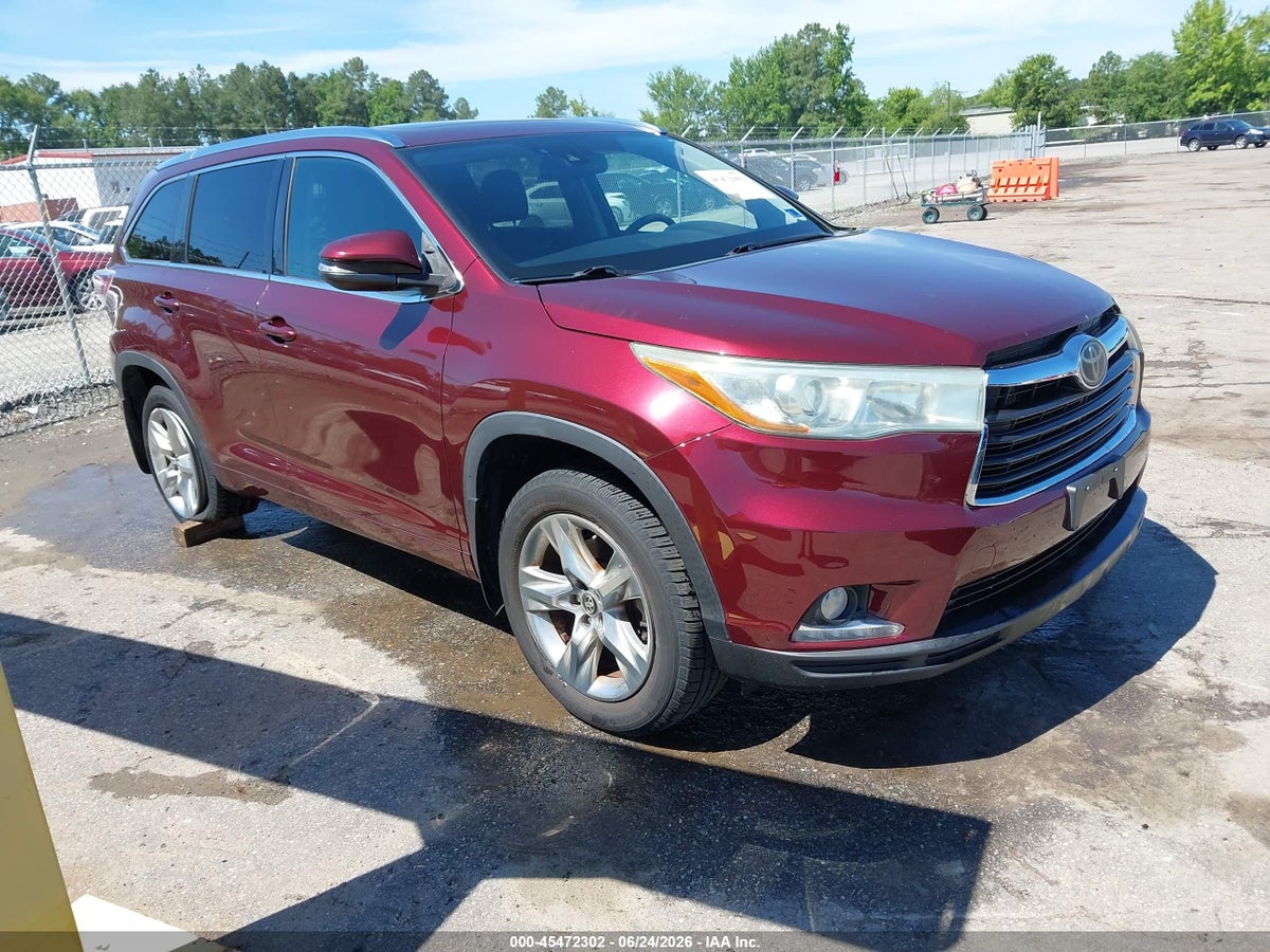 2016 TOYOTA HIGHLANDER LIMITED PLATINUM V6