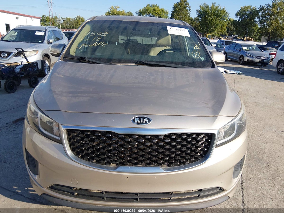 2016 KIA SEDONA LX — снимка 5