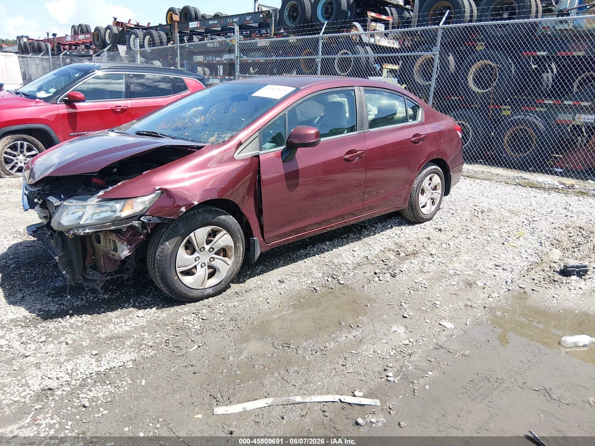 2013 HONDA CIVIC LX — снимка 2