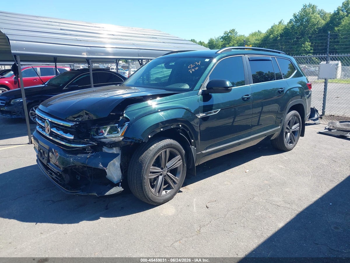 2021 VOLKSWAGEN ATLAS 3.6L V6 SE W/TECHNOLOGY R-LINE — снимка 2