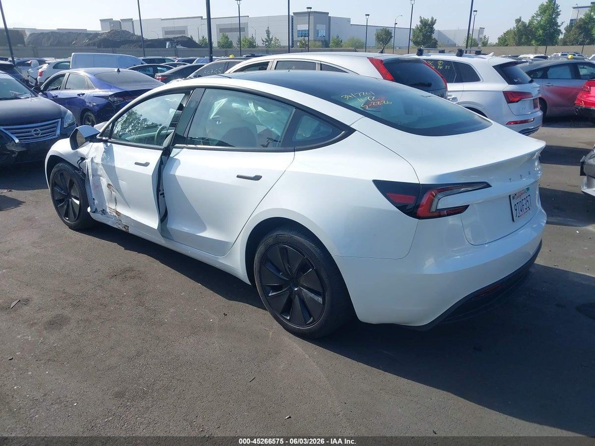 2025 TESLA MODEL 3 LONG RANGE REAR-WHEEL DRIVE/STANDARD REAR-WHEEL DRIVE — снимка 3
