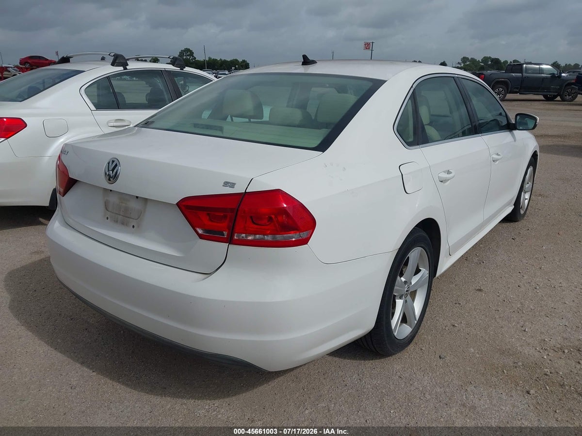 2013 VOLKSWAGEN PASSAT 2.5L SE — снимка 4