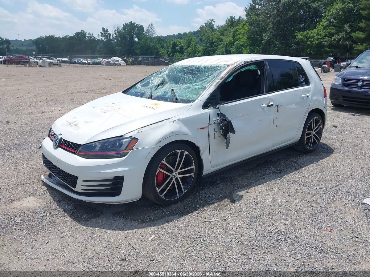 2017 VOLKSWAGEN GOLF GTI AUTOBAHN 4-DOOR/S 4-DOOR/SE 4-DOOR/SPORT 4-DOOR — снимка 2