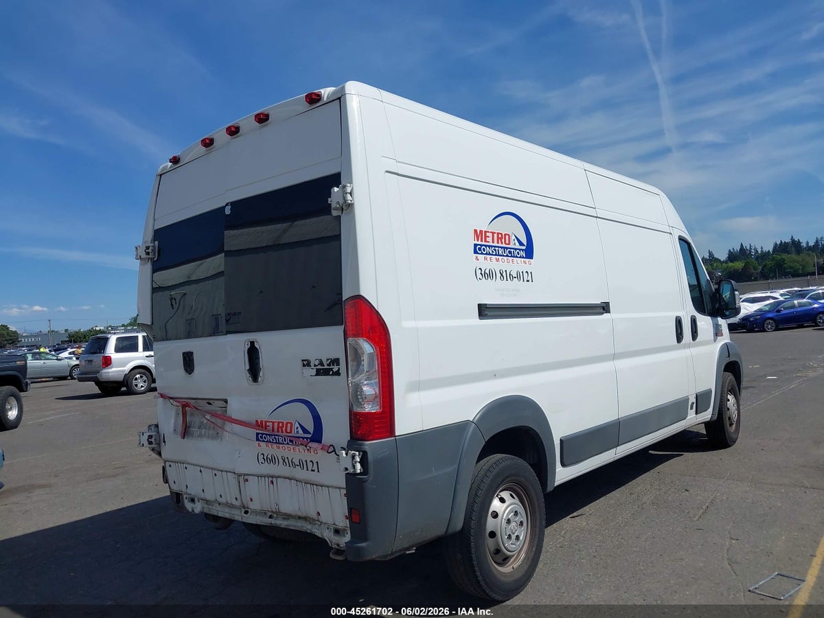 2017 RAM PROMASTER 2500 HIGH ROOF 159 WB — снимка 4