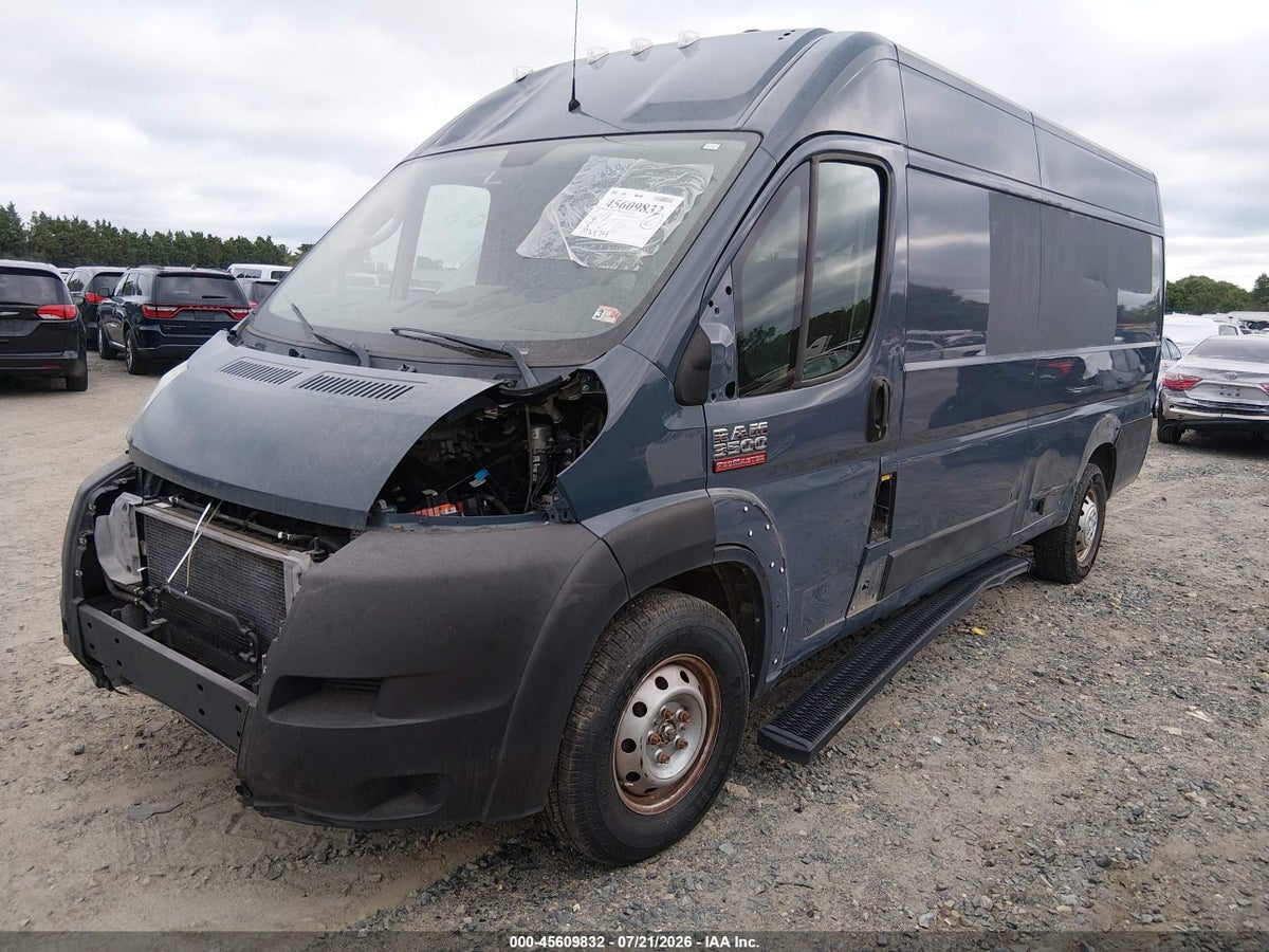 2019 RAM PROMASTER 3500 CARGO VAN HIGH ROOF 159 WB EXT — снимка 2