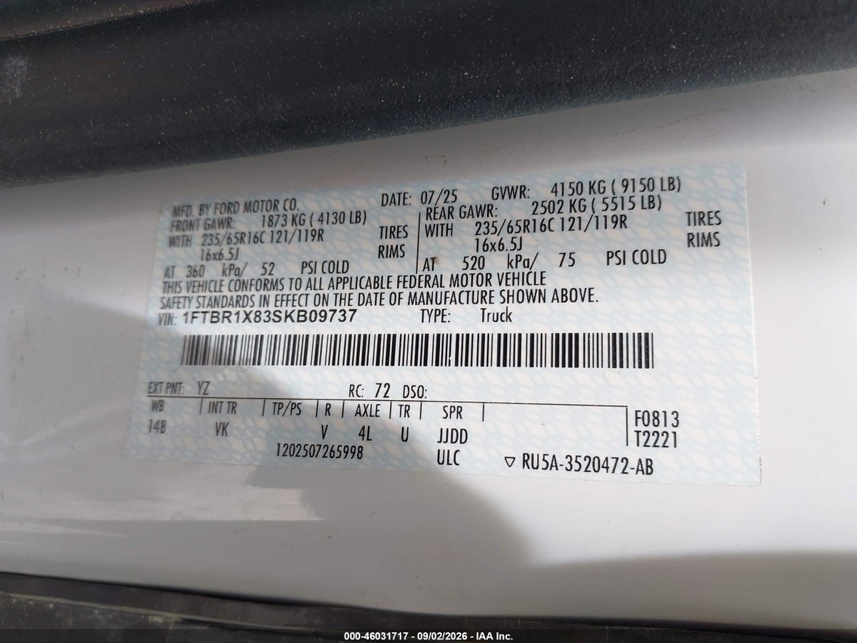 2025 FORD TRANSIT-250 — снимка 4