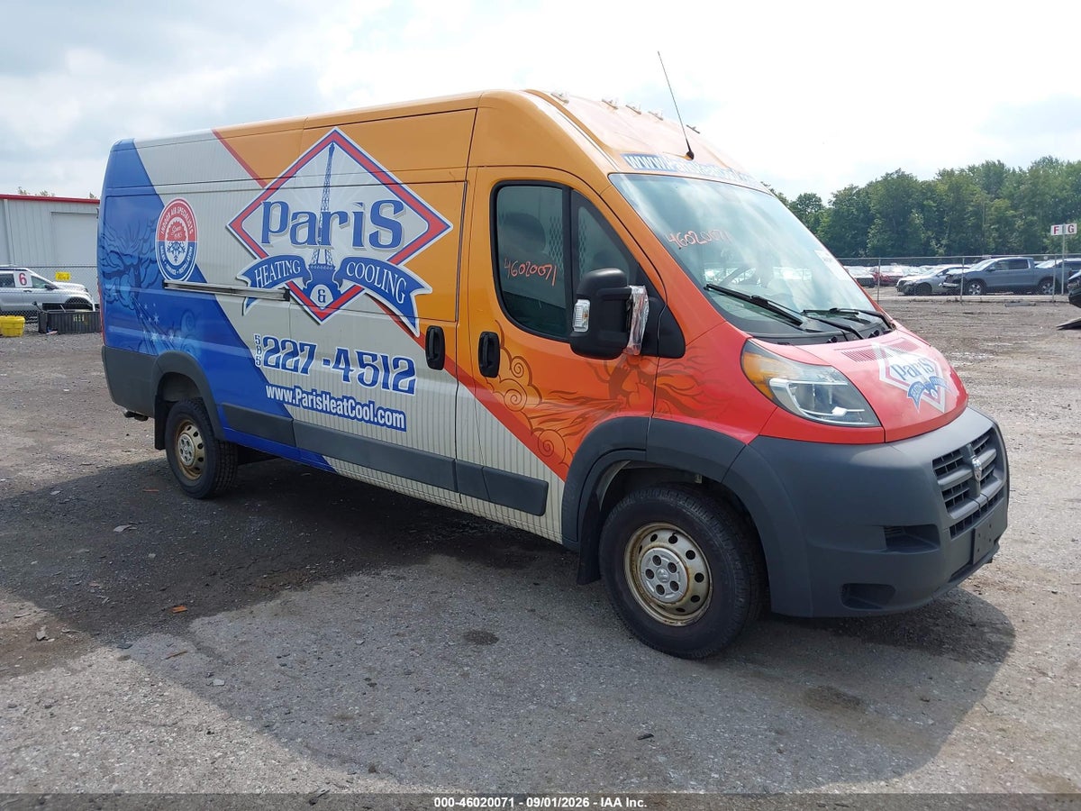 2017 RAM PROMASTER 3500 CARGO VAN HIGH ROOF 159 WB EXT
